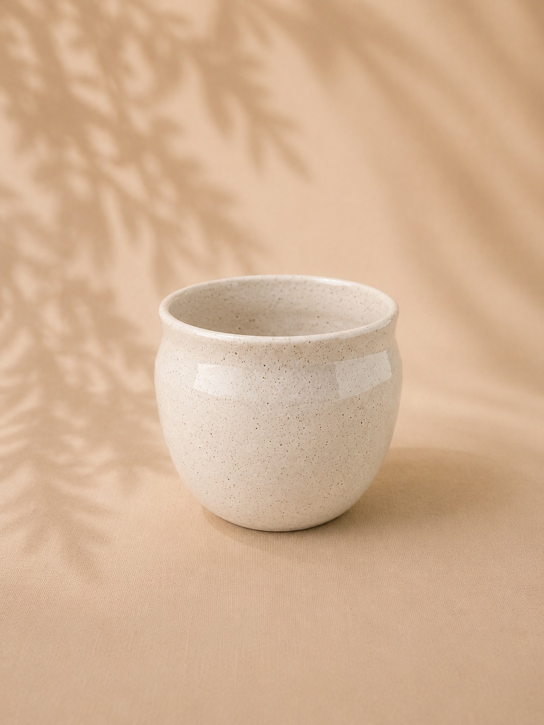 Pot moucheté beige