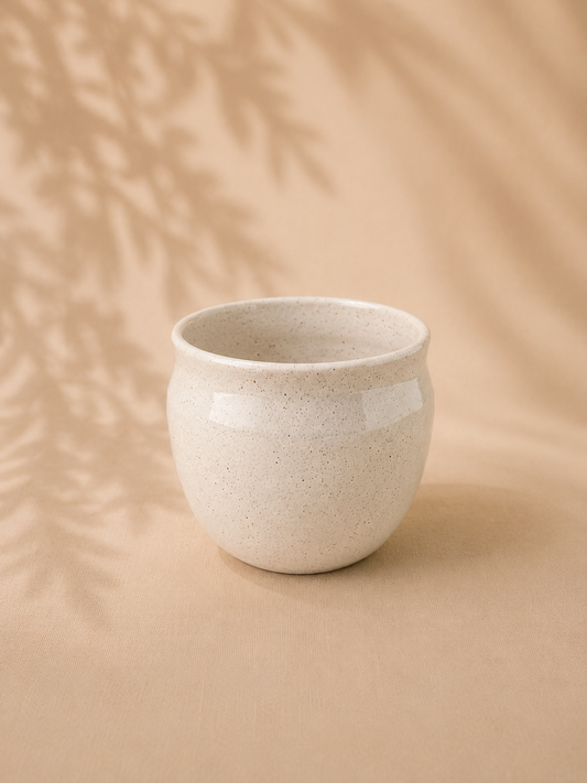 Pot moucheté beige